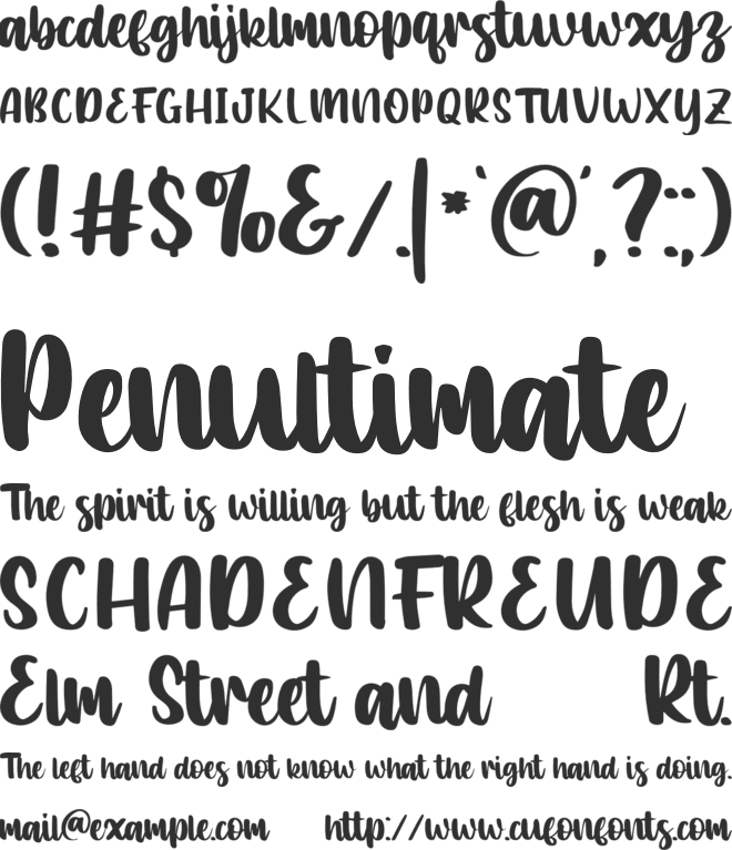 Bright Fairy font preview