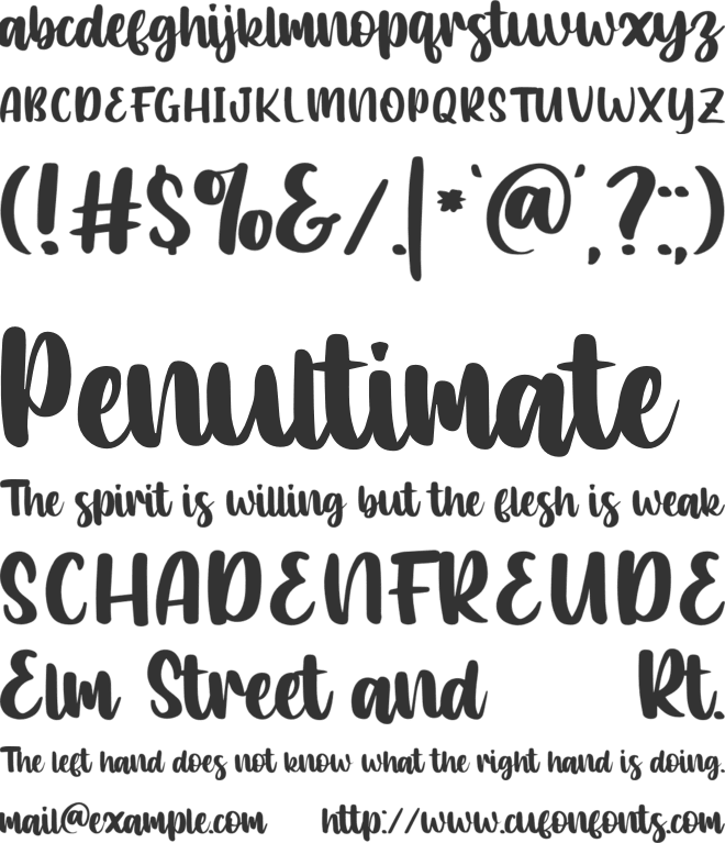 Bright Fairy font preview