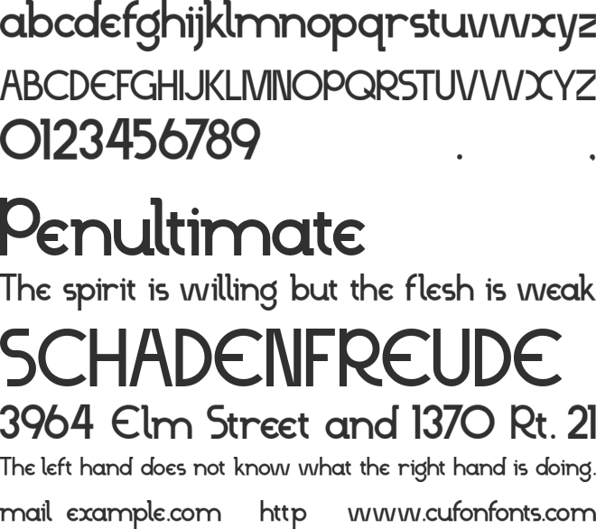 CONGARD X18 font preview