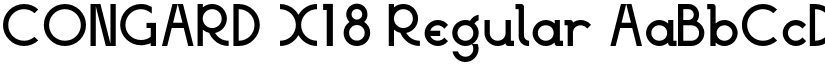 CONGARD X18 Regular font