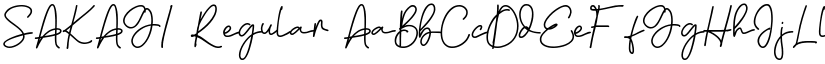 SAKAGI Regular font
