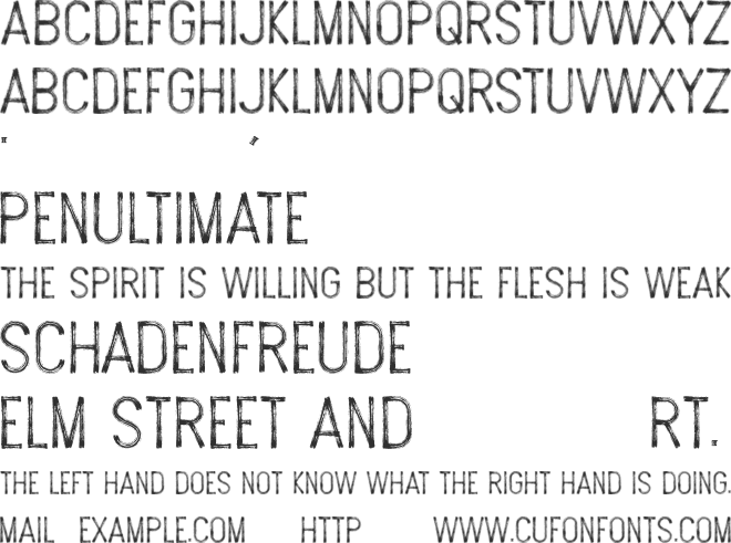 RAWONT font preview