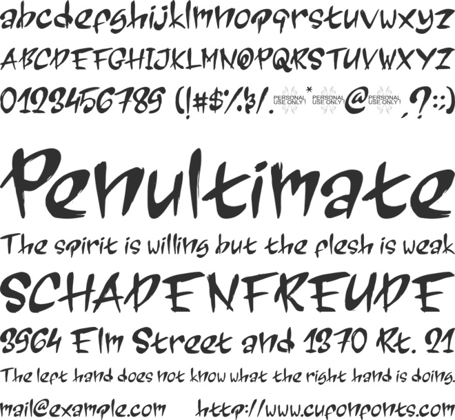World of Infernus font preview