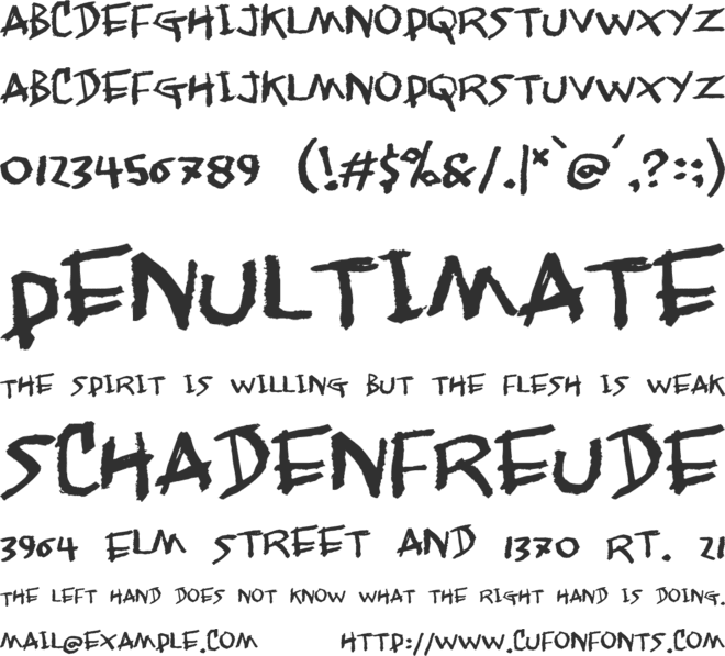 Jangly Walk font preview