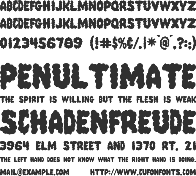 Pink Candy Popcorn font preview