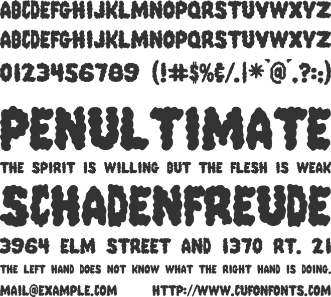 Pink Candy Popcorn font preview