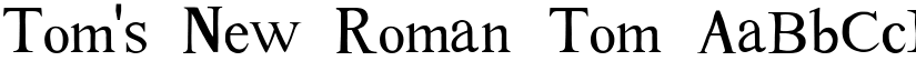 Tom's New Roman Tom font