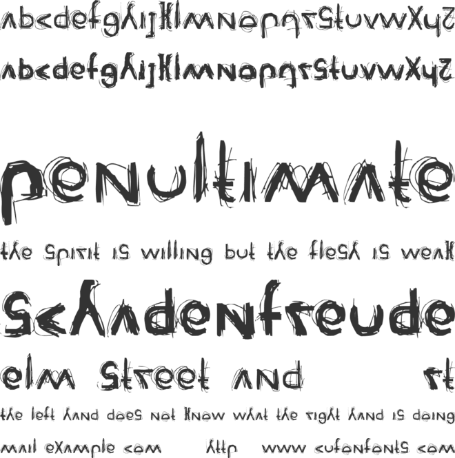 Reienhardt font preview