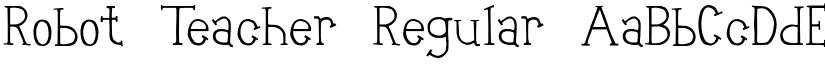 Robot Teacher Regular font