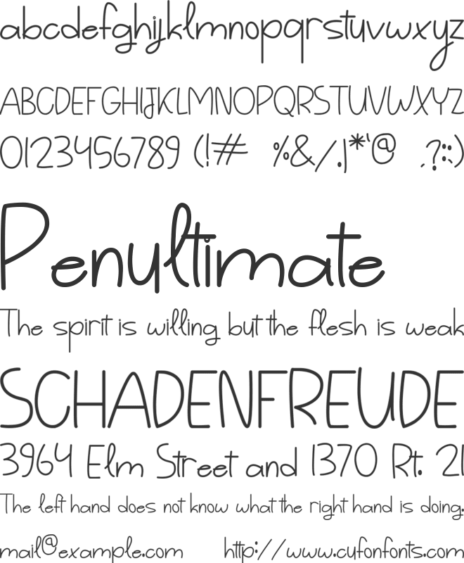 Stayhome font preview