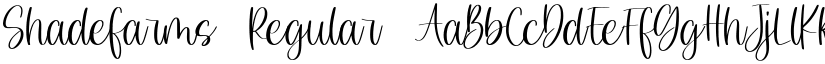 Shadefarms Regular font