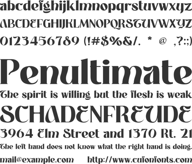 Langita font preview