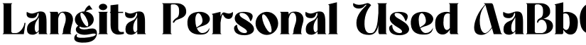 Langita Personal Used font