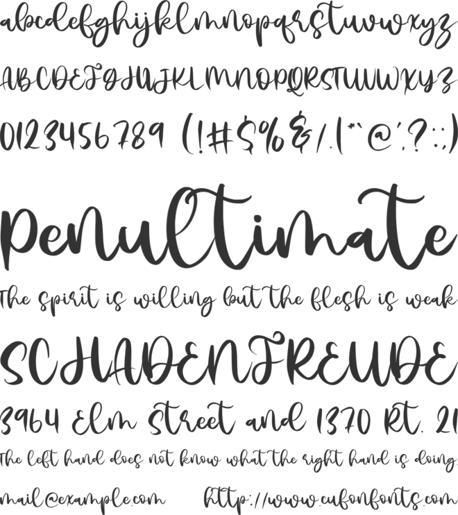 Rockabilly font preview