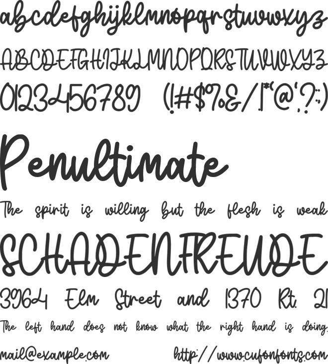 Blisymind font preview