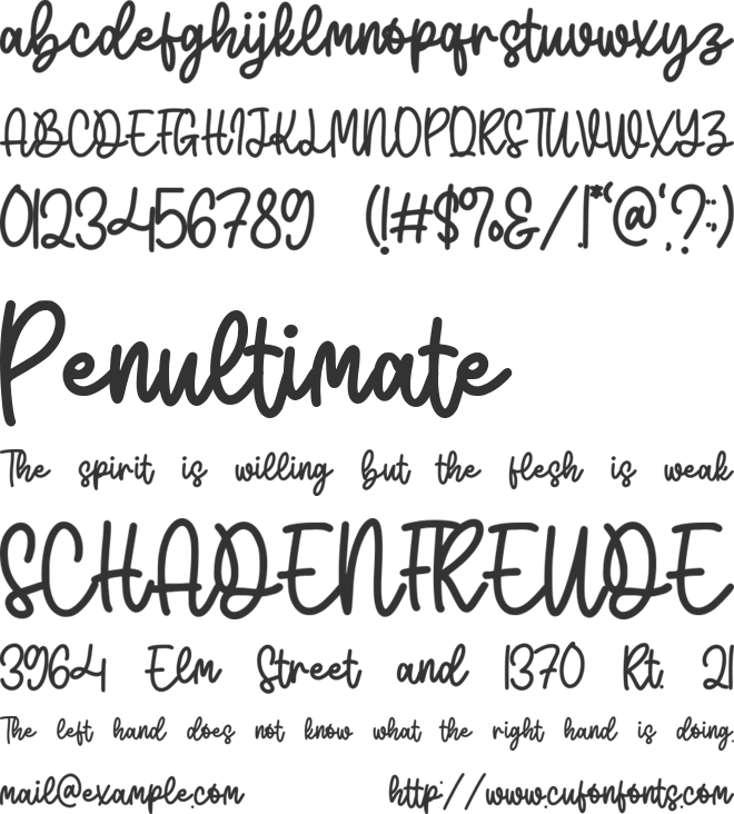 Blisymind font preview