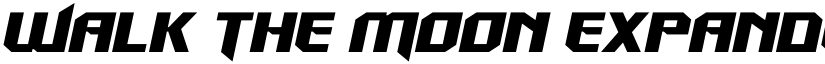 Walk The Moon Expanded Italic Regular font