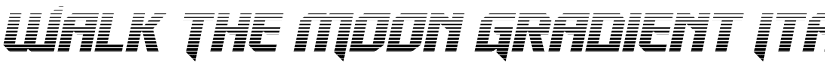Walk The Moon Gradient Italic Regular font