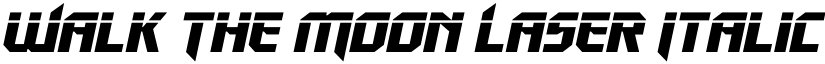 Walk The Moon Laser Italic Regular font