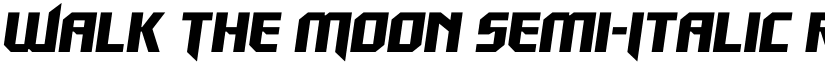 Walk The Moon Semi-Italic Regular font