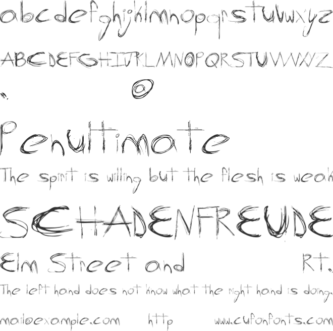 Screw This font preview