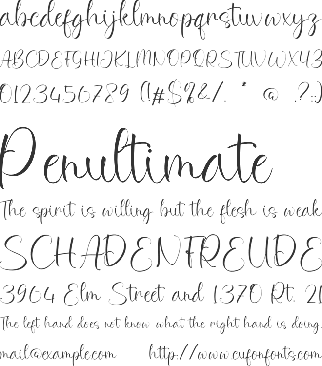 Shiloh Maliyah font preview