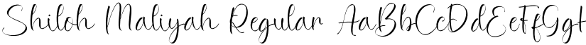 Shiloh Maliyah Regular font