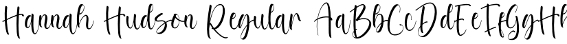Hannah Hudson Regular font