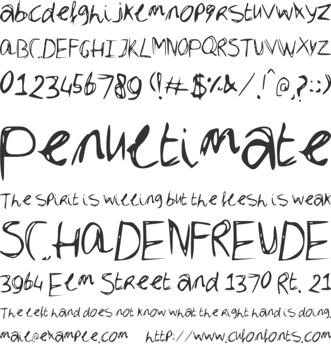 Dubble font preview