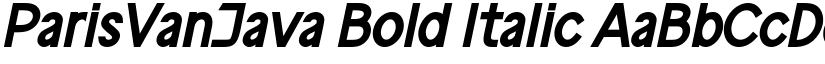 ParisVanJava Bold Italic font