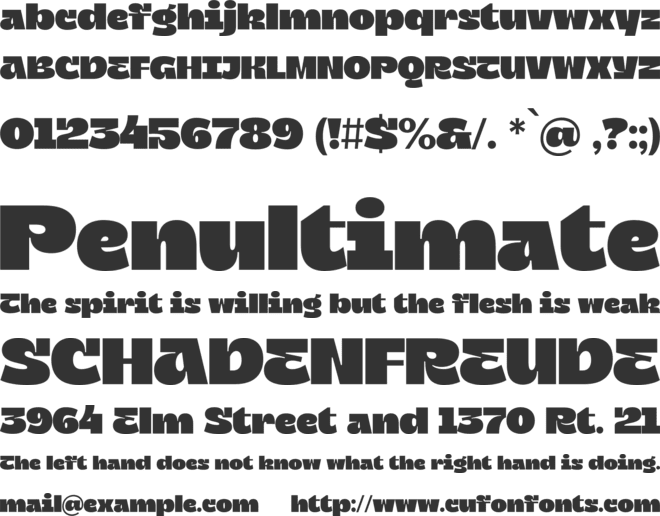 Zatiyan font preview