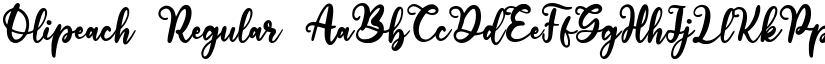 Olipeach Regular font