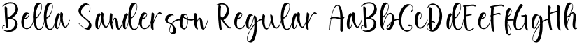 Bella Sanderson font download
