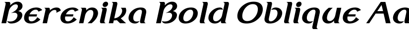 Berenika Bold Oblique font