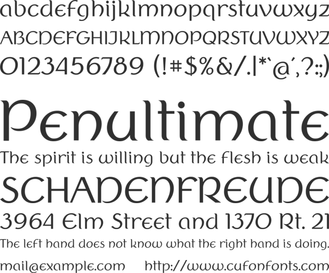 Berenika font preview