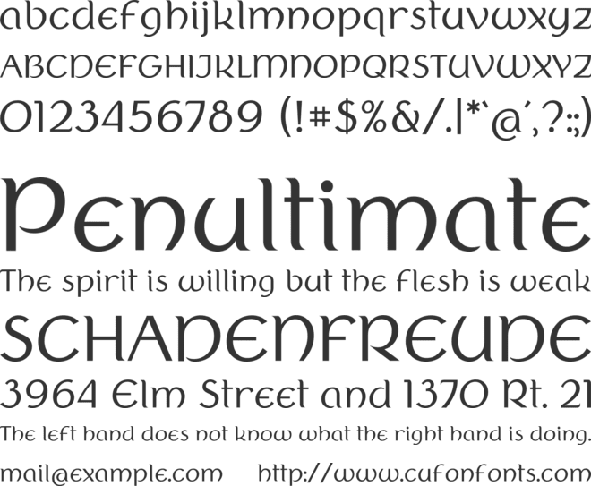 Berenika font preview