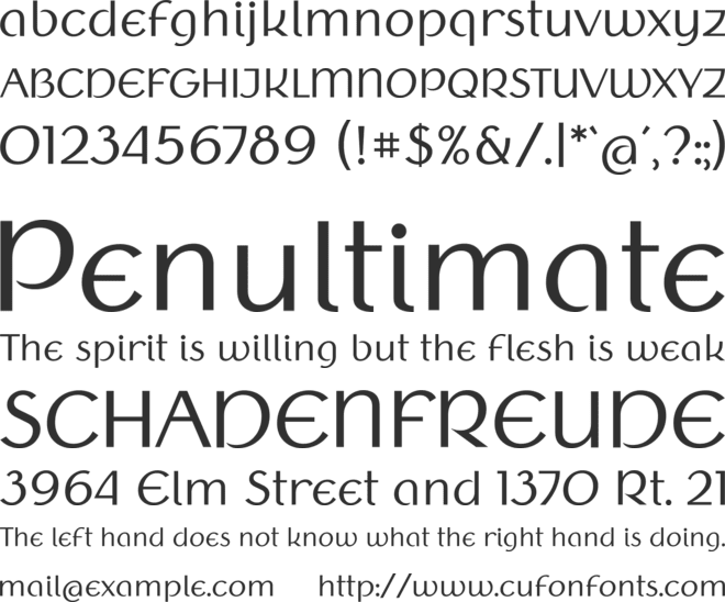 Klaudia font preview