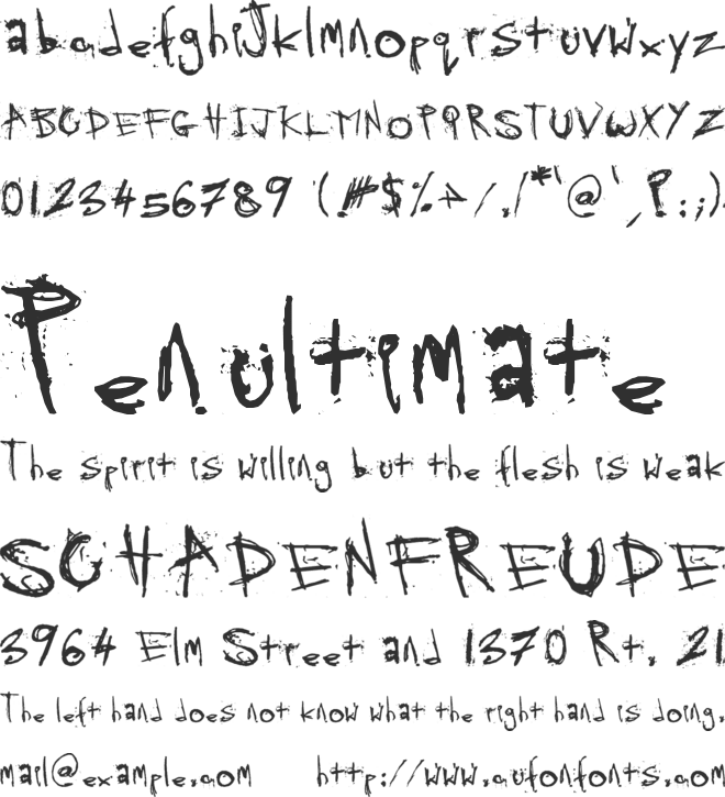 Skratchy the Spook font preview