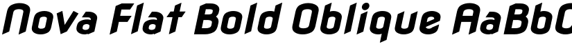 Nova Flat Bold Oblique font