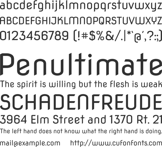 Nova Flat font preview
