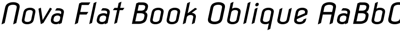 Nova Flat Book Oblique font