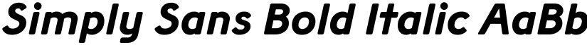Simply Sans Bold Italic font