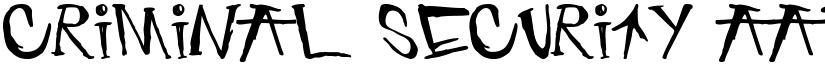 Criminal Security font download