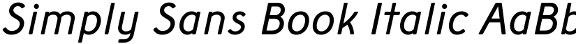 Simply Sans Book Italic font