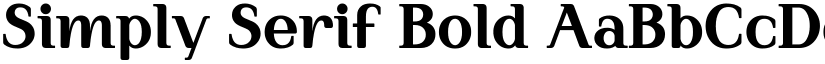 Simply Serif Bold font