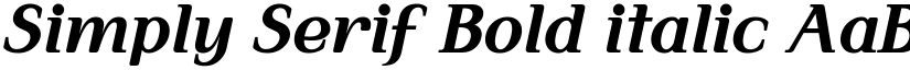 Simply Serif Bold italic font