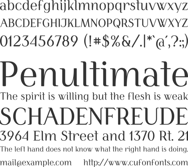 Simply Serif font preview