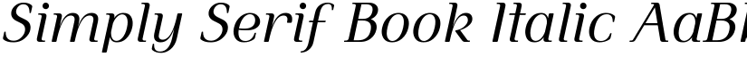 Simply Serif Book Italic font
