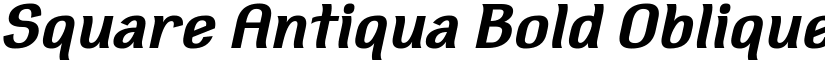 Square Antiqua Bold Oblique font