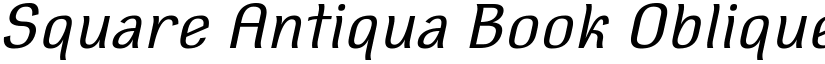 Square Antiqua Book Oblique font